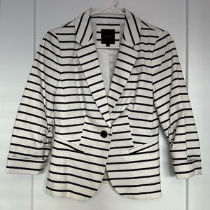 The Limited Nautical Blazer, White/Navy, Size XS